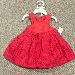 Calvin Klein Baby Girl Dress with Bloomers - Size 3-6 months